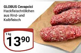 GLOBUS Cevapcici Hackfleischröllchen aus Rind- und Kalbfleisch