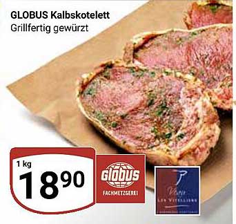 GLOBUS Kalbskotelett Grillfertig gewürzt