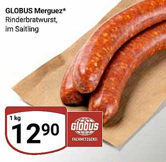 GLOBUS Merguez* Rinderbratwurst, im Saitling