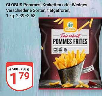 GLOBUS Pommes, Kroketten oder Wedges