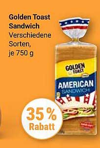 Golden Toast Sandwich Verschiedene Sorten, je 750 g