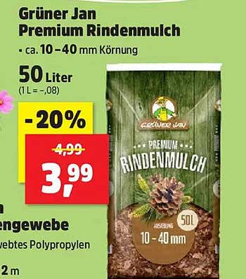 Grüner Jan Premium Rindenmulch