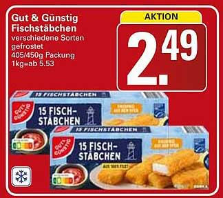 Gut & Günstig Fischstäbchen verschiedene Sorten