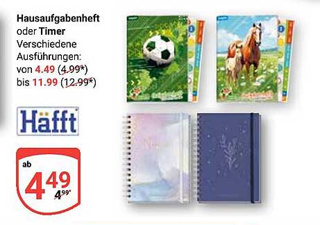 Hausaufgabenheft oder Timer