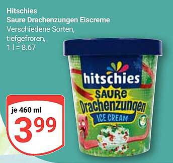Hitschies Saure Drachenzungen Eiscreme