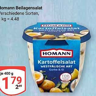 HOMANN Kartoffelsalat WESTFÄLISCHE ART Gurke & Ei