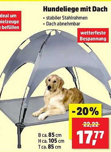 Hundeliege mit Dach