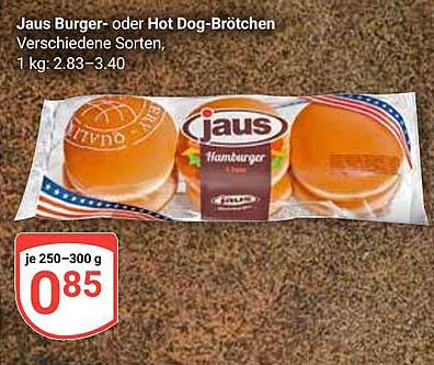 Jaus Burger- oder Hot-Dog-Brötchen