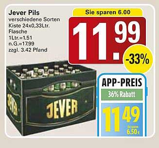 Jever Pils verschiedene Sorten Kiste 24x0,33Ltr. Flasche