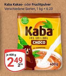 Kaba Kakao- oder Fruchtpulver Verschiedene Sorten, 1 kg = 6.23