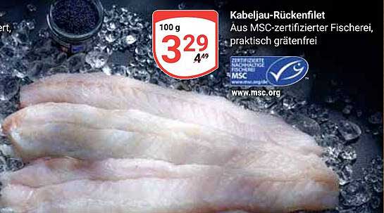 Kabeljau-Rückenfilet
