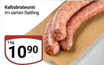 Kalbsbratwurst Im zarten Saitling