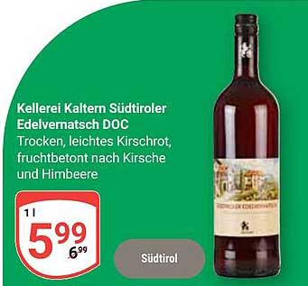 Kellerei Kaltern Südtiroler Edelvernatsch DOC