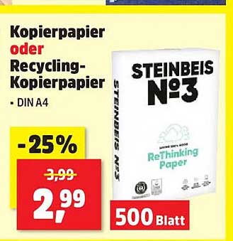 Kopierpapier oder Recycling-Kopierpapier
