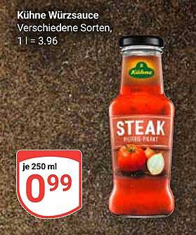 Kühne Würzsauce Verschiedene Sorten, 1 l = 3.96