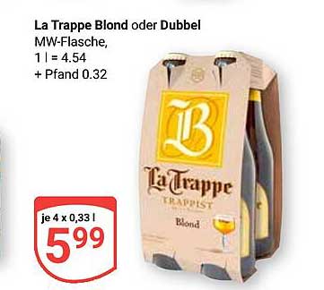 La Trappe Blond oder Dubbel