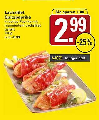 Lachsf̌ilet Spitzpaprika