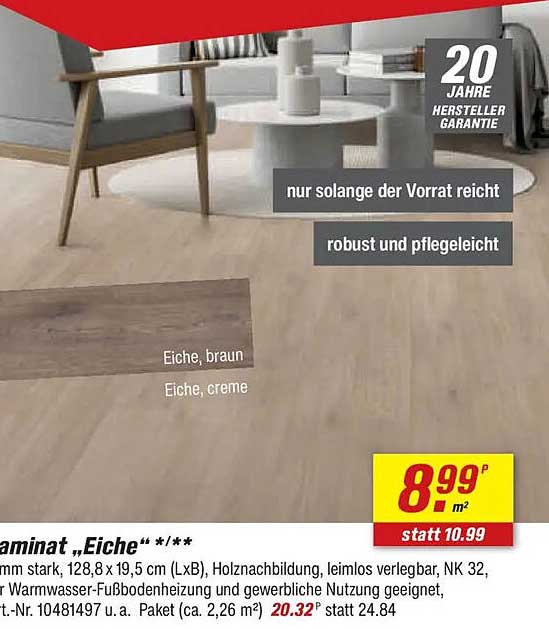 Laminat „Eiche“ ***