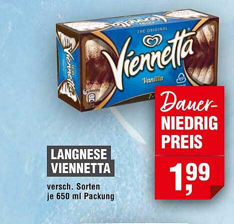 LANGNESE VIENNETTA verschieden. Sorten je 650 ml Packung