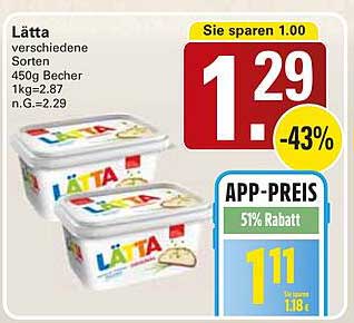 Lätta verschiedene Sorten 450g Becher