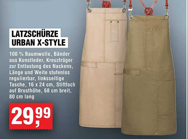 LATZSCHÜRZE URBAN X-STYLE