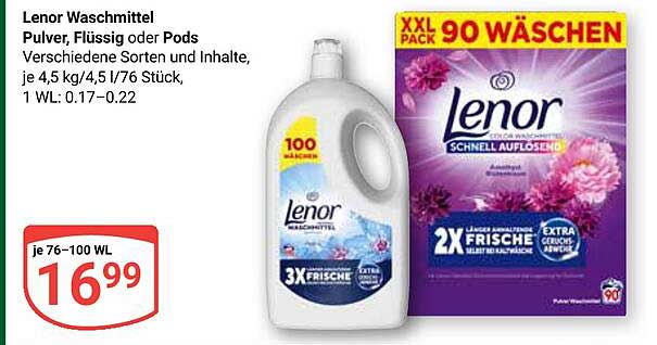 Lenor Waschmittel Pulver, Flüssig oder Pods