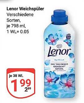 Lenor Weichspüler Verschiedene Sorten, je 798 ml, 1 WL=0.05
