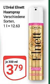 L'Oréal Elnett Haarspray Verschiedene Sorten, 1 l = 12.63