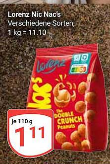Lorenz Nic Nac's Verschiedene Sorten, 1 kg = 11.10