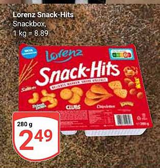 Lorenz Snack-Hits Snackbox, 1 kg = 8.89