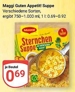 Maggi Guten Appetit! Suppe Verschiedene Sorten, ergibt 750–1.000 ml, 1 l: 0.69–0.92