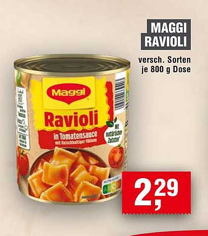 MAGGI RAVIOLI versch. Sorten je 800 g Dose