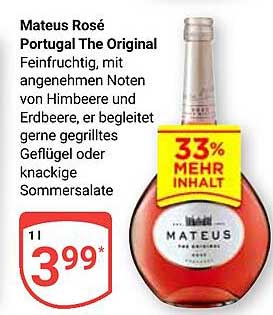 Mateus Rosé Portugal The Original