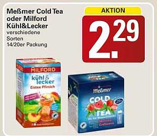 Meßmer Cold Tea oder Milford Kühl&Lecker verschiedene Sorten 14/20er Packung