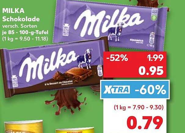 MILKA Schokolade versch. Sorten je 85 - 100-g-Tafel
