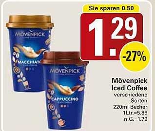 Mövenpick Iced Coffee verschiedene Sorten 220ml Becher