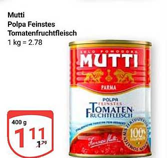 Mutti Polpa Feinste Tomatenfruchtfleisch