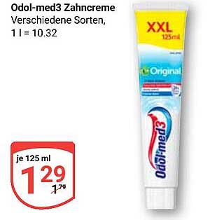 Odol-med3 Zahncreme Verschiedene Sorten, 1 l = 10.32