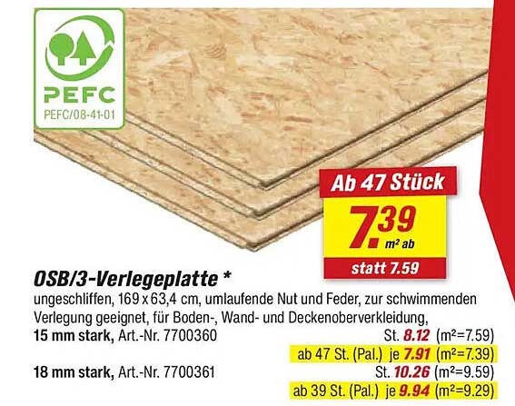 OSB/3-Verlegeplatte *
