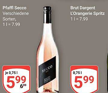 Pfaffl Secco Verschiedene Sorten, 1 l = 7,99