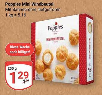 Poppies Mini Windbeutel