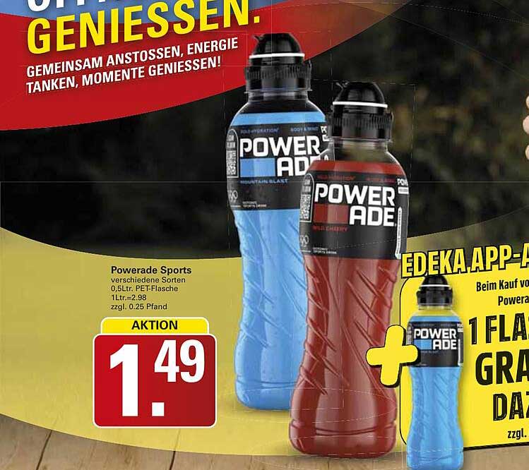 Powerade Sports verschiedene Sorten 0,5Ltr. PET-Flasche