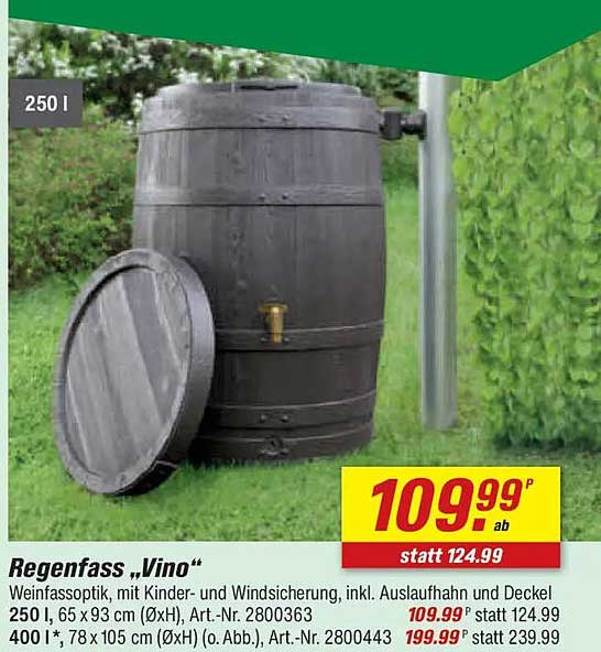 Regenfass „Vino“