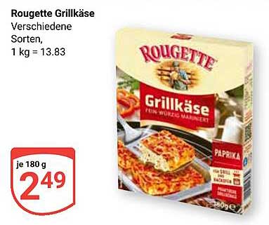 Rougette Grillkäse Verschiedene Sorten, 1 kg = 13.83