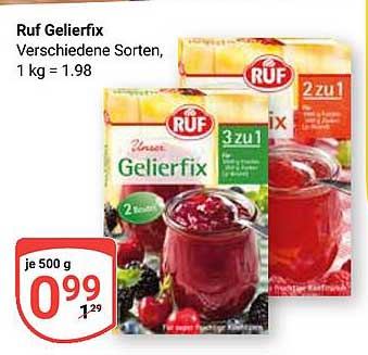 Ruf Gelierfix Verschiedene Sorten, 1 kg = 1.98