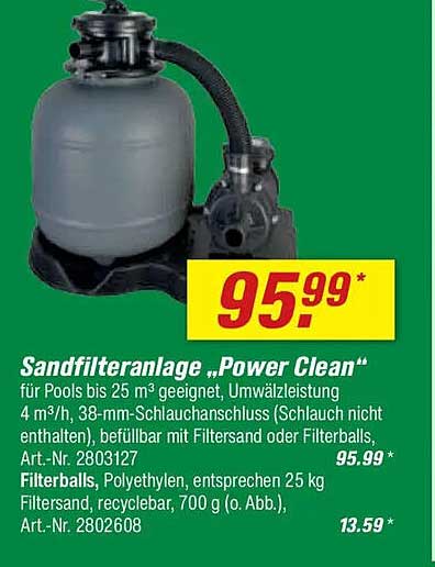 Sandfilteranlage „Power Clean“