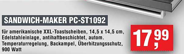 SANDWICH-MAKER PC-ST1092