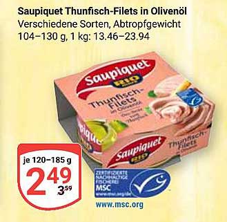 Saupiquet Thunfisch-Filets in Olivenöl