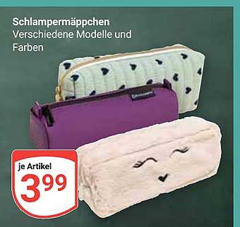 Schlampermäppchen Verschiedene Modelle und Farben