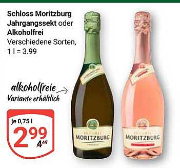 Schloss Moritzburg Jahrgangssekt oder Alkoholfrei Verschiedene Sorten